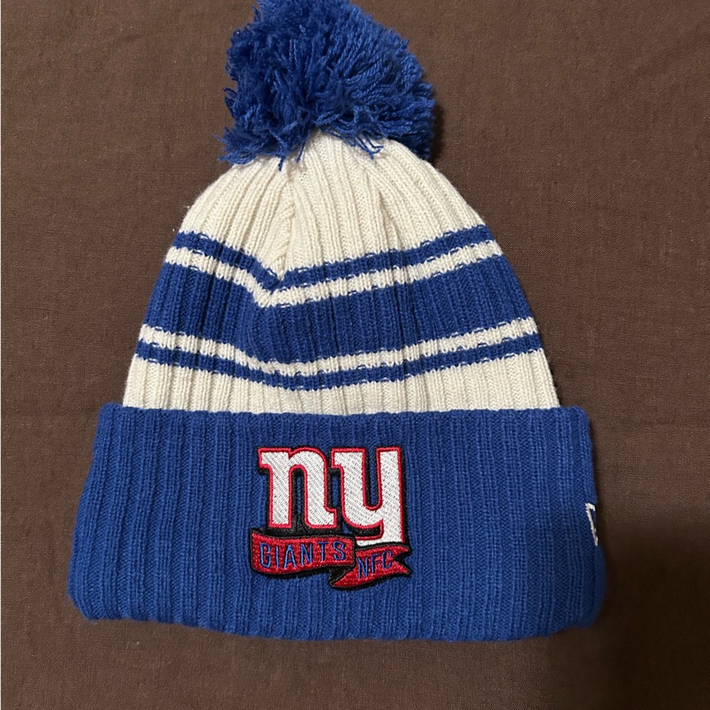 NFL NY Giants Pom-Pom Beanie